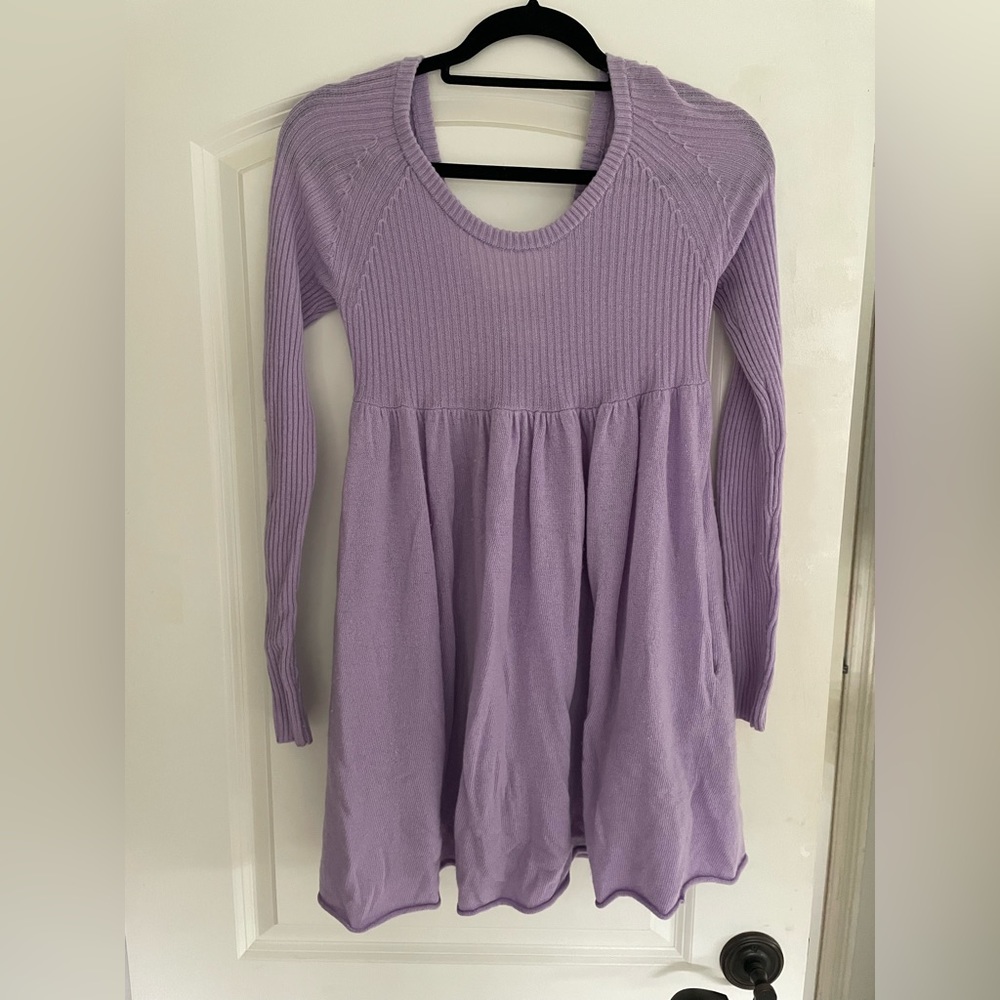 free people sweater babydoll dress lilac with pockets small